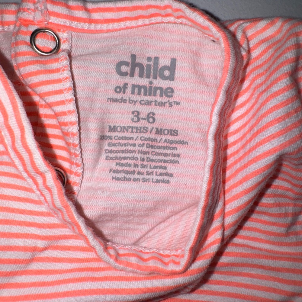 Carter's Sweater and Bodysuit Dress Set Baby Girls 3M Pink Coral Bear Kitty - Picture 9 of 11